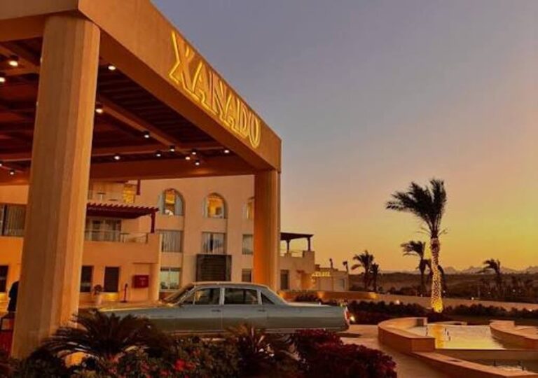 Spa from Xanadu Makadi Bay luxury entrance and transfer vehicle in Egypt