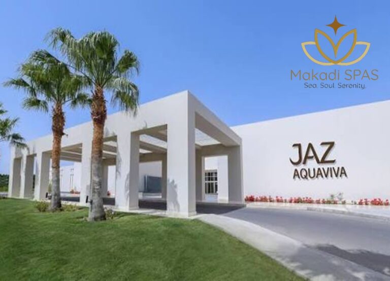 Spa from JAZ Aquaviva Resort wellness center entrance and lounge area